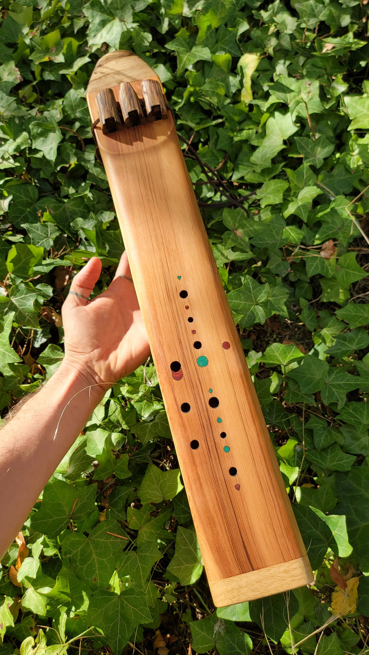 Triple Drone Eb Minor Cedar & Limba Wood Flute