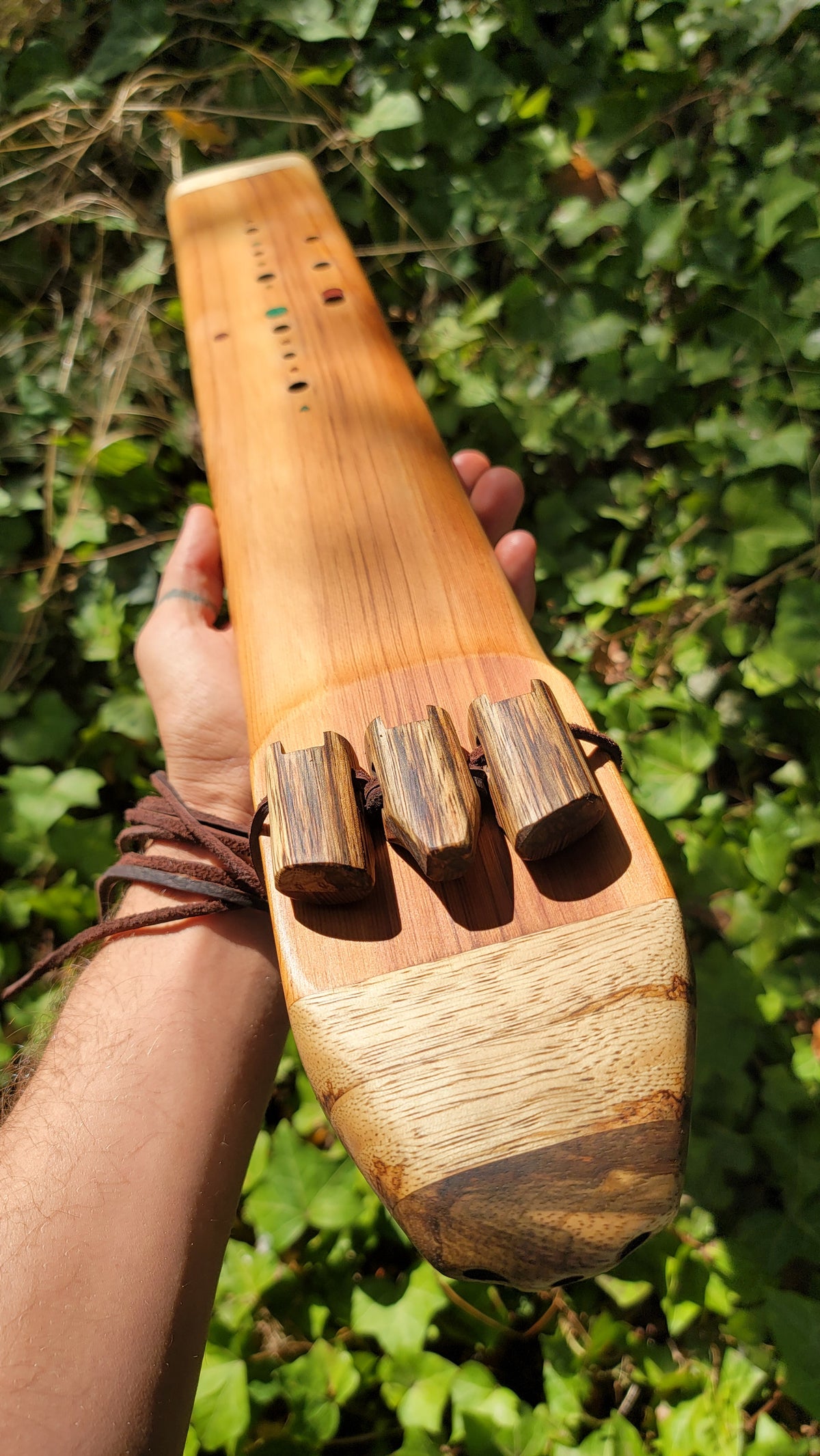 Triple Drone Eb Minor Cedar & Limba Wood Flute